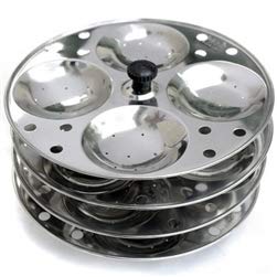 100% Stainless Steel Idli Stand | 4 Plates | 16 Idli Capacity |Fine Quality | Idli Plates | Steamer | Sancha | Kitchen Accessories | Rice Cake | 4 Tier Idly Maker | Easy Use