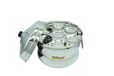 Diamond Stainless Steel Idly Pot Making 21 Idli / 20 Mini Idli / 1 Steamer Plate with Dhokla