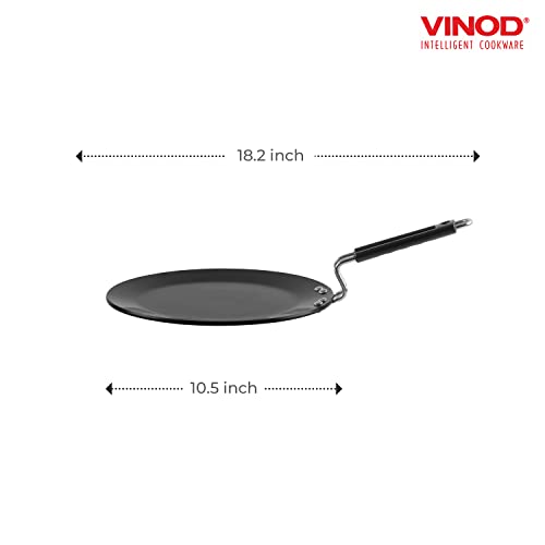 Vinod Cookware Hard Anodized Tawa, Black, 26.5 cm