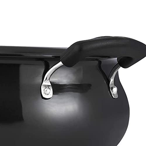 Vinod Pearl Hard Anodised Handi with Stainless Steel Lid Casserole | Capacity: 6.5 Ltr | Large