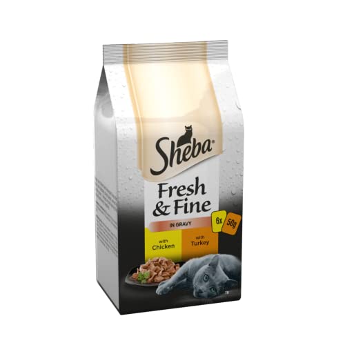 Sheba Fresh & Fine Pouches Chicken & Turkey in Gravy