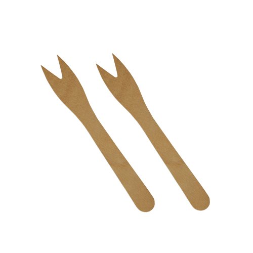 PAPSTAR 500 Snack Forks Wood Pure 4.75" You will receive 8 packs of 500 (4000 in total)