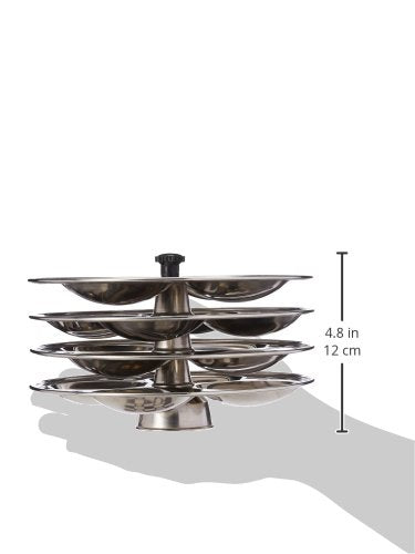 Tabakh Stainless Steel 4-Rack Idli Stand, Makes 16 Idlis