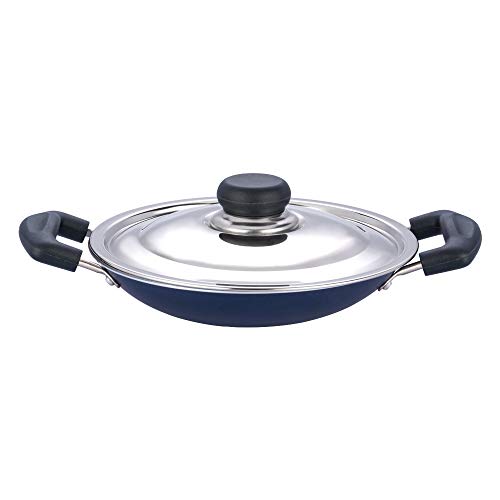 Vinod Appachetty Non Stick Appam Pan with Stainless Steel Lid, 215mm