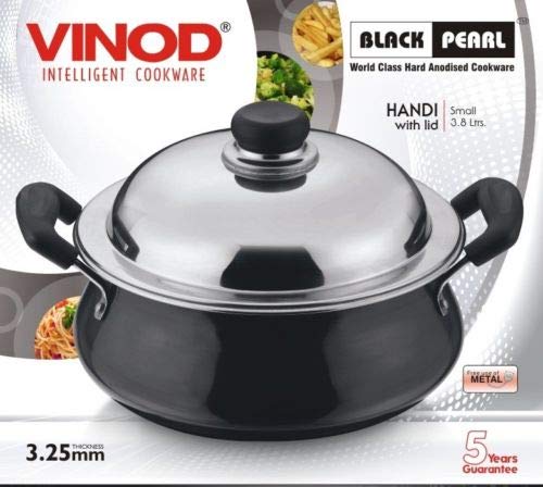 Pearl Hard Anodised Induction Handi with Stainless Steel Lid (Capecity: 3 LTR | Junior)