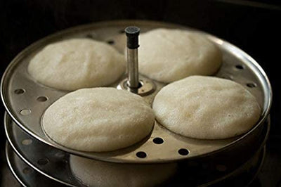 Stainless Steel Idli Maker Stand with 5 Plates and 20 Cavities 4 Cavities in 1 Plate - Makes 20 Idlis