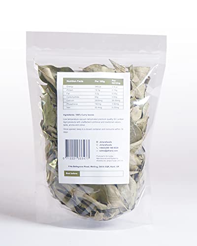 Curry Leaves Premium Quality Sri Lanka Dried Curry Leaves 100% Natural 25g Jshara Dried Curry Leaves