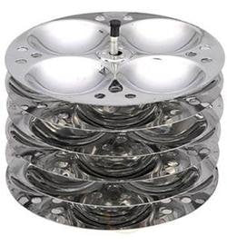 Stainless Steel Indian Idli (Rice Cake) Steamer 5 Plate