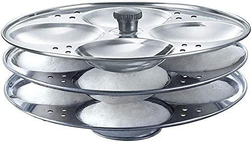 Plates Stainless Steel Heavy Quality Idli Stand for Cooker Idli Maker Makes 12 Medium Size Idlis at Once with Stand Kitchen Tool