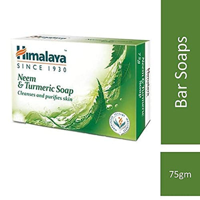 Himalaya Neem Turmeric Soap 75g (Pack of 6) – Goodness of Turmeric and Neem – Cleans Your Skin – Gives You a Refreshing Feel