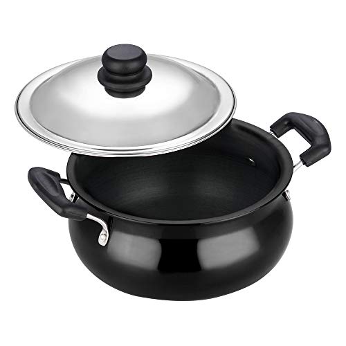 Vinod Hard Anodised Handi with Lid, 5 Years Guarantee (2Litre)