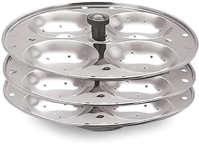 Plates Stainless Steel Heavy Quality Idli Stand for Cooker Idli Maker Makes 12 Medium Size Idlis at Once with Stand Kitchen Tool