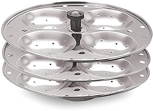 Plates Stainless Steel Heavy Quality Idli Stand for Cooker Idli Maker Makes 12 Medium Size Idlis at Once with Stand Kitchen Tool