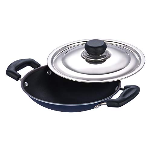 Vinod Appachetty Non Stick Appam Pan with Stainless Steel Lid, 215mm