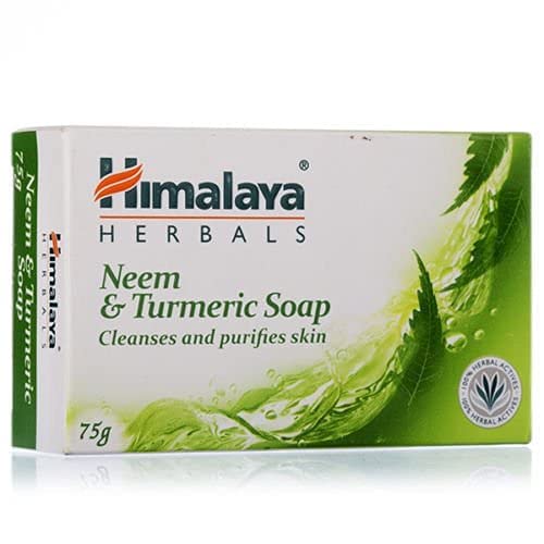 Himalaya Neem Turmeric Soap 75g (Pack of 6) – Goodness of Turmeric and Neem – Cleans Your Skin – Gives You a Refreshing Feel