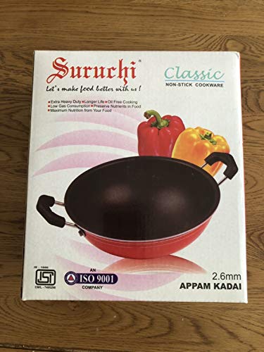 Anantha Non-Stick deep Appachetty cute with Lid 18Cm