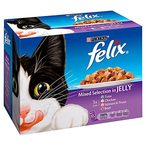 Felix Mixed Selection Chunks in Jelly 12 Pack 100g