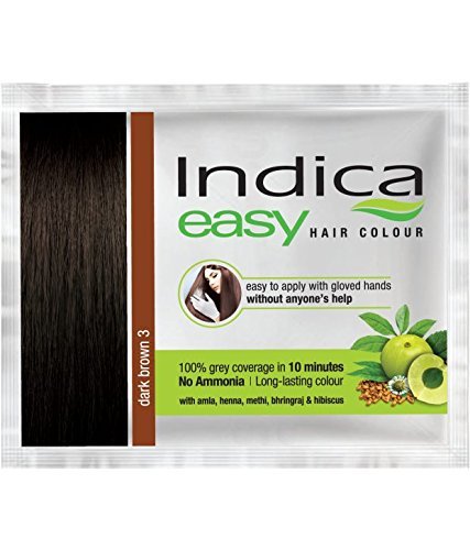 10 Pc Easy10 Minutes Herbal Hair Color Shampoo Base Dark Brown Herbs by OMG-Deal