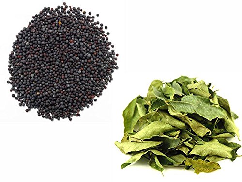 Jalpur Millers Spice Combo Pack - Black Mustard Seeds 100g - Dried Curry Leaves 50g (2 Pack)