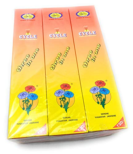 12 Pack | Incense Stick | Cycle Pure Agarbathies Three in One 36 grams by eshop7- 36 Grams