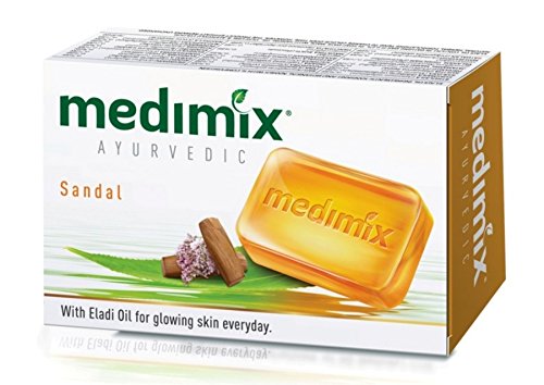 3 x Medimix Ayurvedic Herbal Soap with Sandal & Eladi Oils 125g x 3 (Pack of 3) Effective for Skin Blemishes