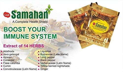 Ayurveda Herbal Samahan Ayurvedic Herbal Natural Tea Good And Effective Prevention and Relief from Colds and Symptoms of Colds, 60 Packets of 4 g