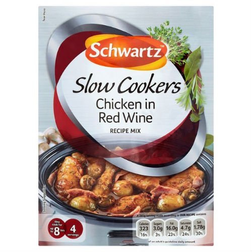 Schwartz Slow Cookers Chicken In Red Wine 35g case of 8