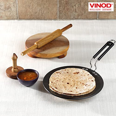 Vinod Cookware Hard Anodized Tawa, Black, 26.5 cm