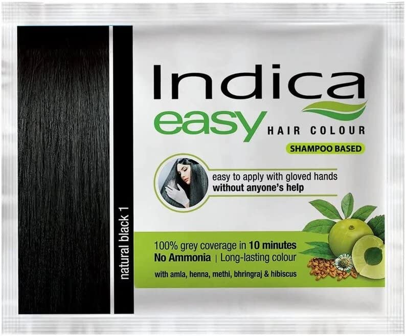 Easy 10 Minutes Herbal Hair Color Shampoo Black - Pack of 6