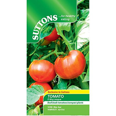 Suttons Seeds 180569 Tomato F1 Big League Seeds (Pack of 10)