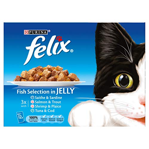 Felix Cat Food Fish Selection in Jelly, 12 x 100g