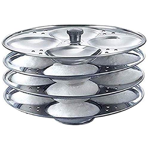 Stainless Steel Induction Base 4 Tier Idli Maker Cookware Idli Stand for Pressure Cooker