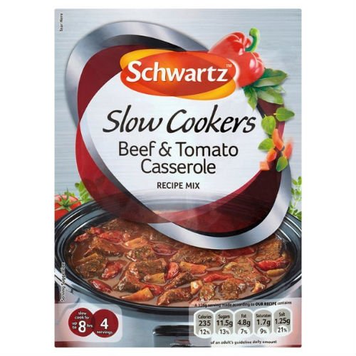 Schwartz Slow Cookers Beef & Tomato Casserole 40g case of 8