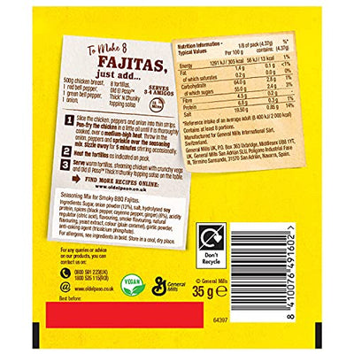 Old El Paso Mexican Smoky BBQ Fajita Seasoning Mix, 35g