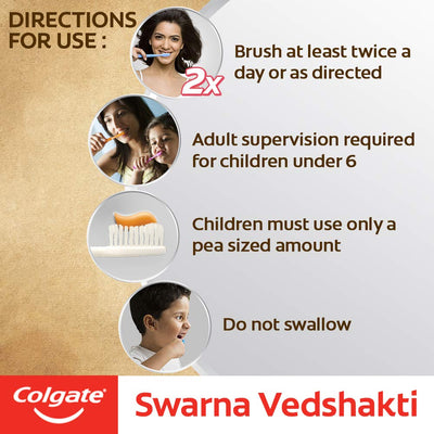 Colgate Swarna Vedshakti Toothpaste - 200 gms