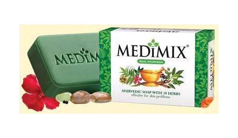 Medimix Ayurvedic Herbal Soap With 18 Herbs, Effective Against Skin Conditions.