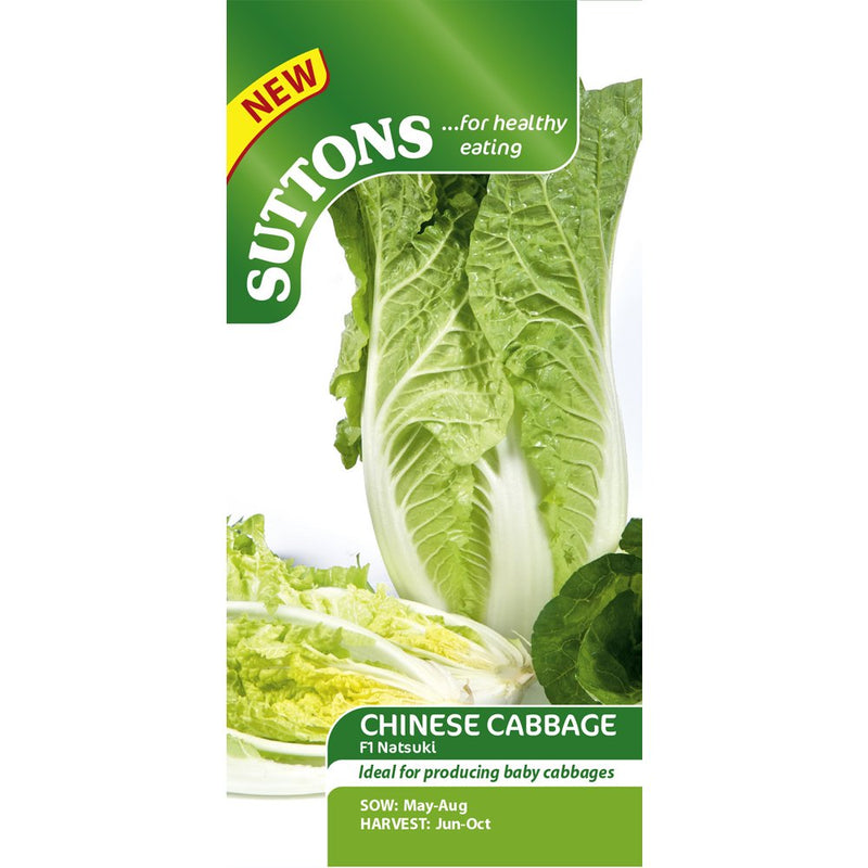 Suttons Seeds F1 Natsuki Chinese Cabbage Seeds