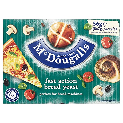 McDougalls Fast Action Bread Yeast Sachets, 56 g