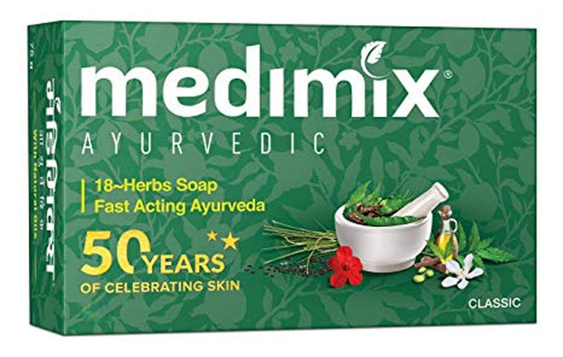 Medimix Ayurvedic 18 Herb With Natural Oils Everyday Skin Protection - 75g (Pack of 2)