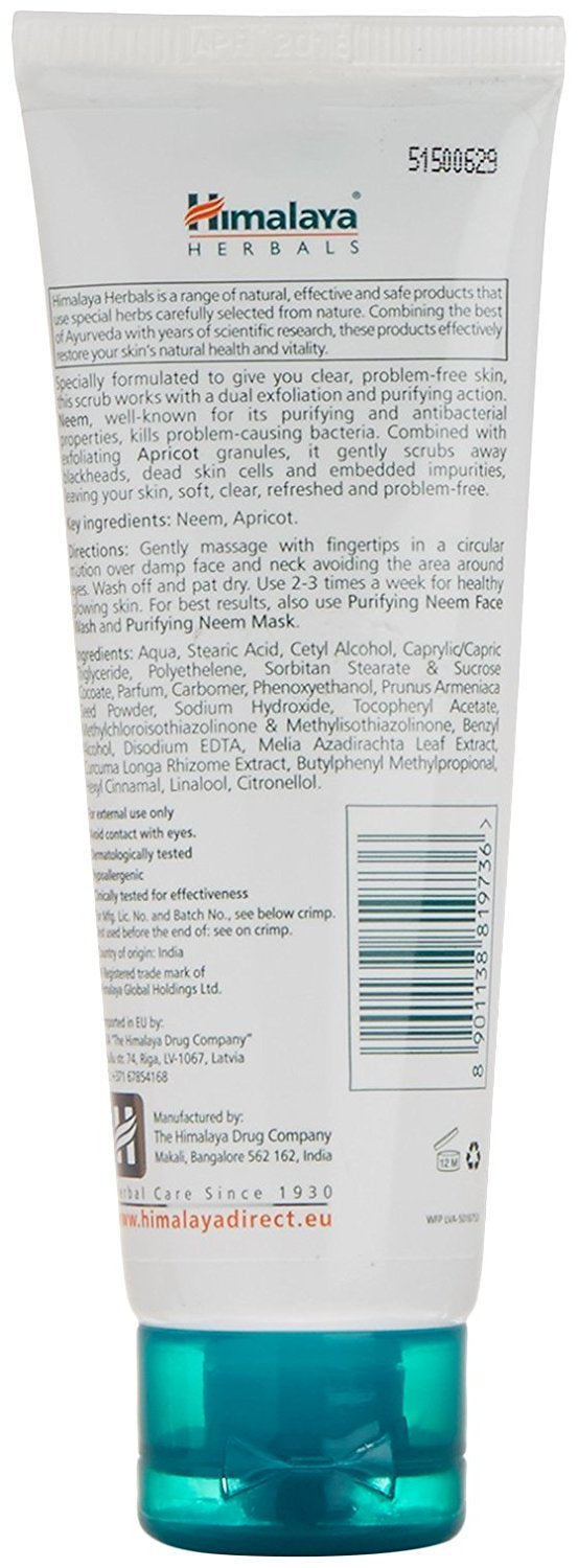 Himalaya Purifying Neem Scrub, 75 ml