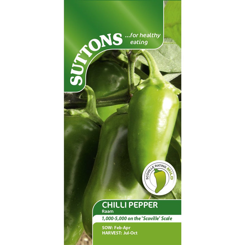 Suttons Seeds Capsicum Chilli Pepper Raam Seeds