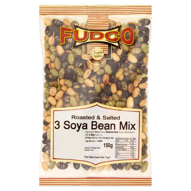 Fudco Roasted and Salted 3 SOYA Beans Mix, 150 g