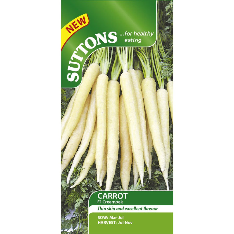 Suttons Seeds Carrot F1 Creampak Seeds