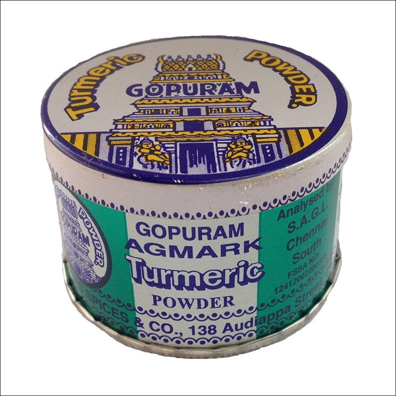 Gopuram Pure Natural Turmeric Powder Box for Hindu Pooja, Hawan, 50gm