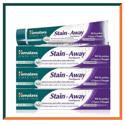 HIMALAYA HERBALS Enamel Friendly Stain - Away Toothpaste – Removes Tea and Coffee Stains Effectively – For Stain-Free Smile, 75 ml