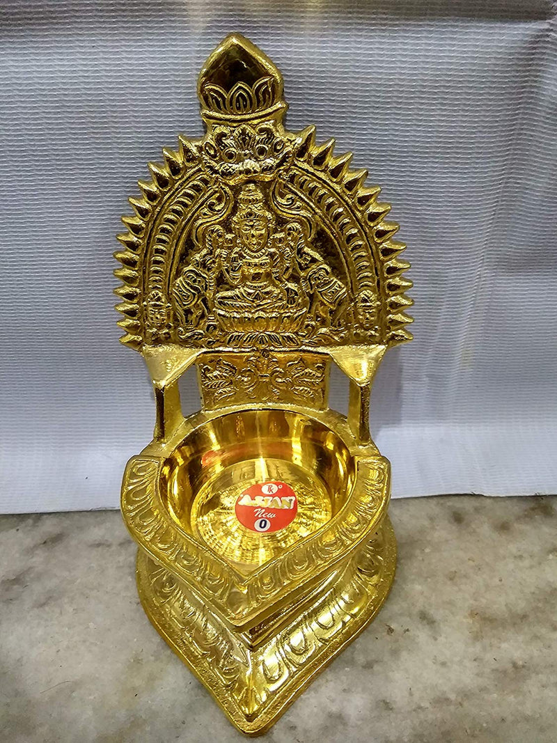 SPS MARKETING NATCHIYARKOVIL VILAKKU Brass Kumbakonam Traditional Kamatchi, 5.5 Inch, Yellow Gold