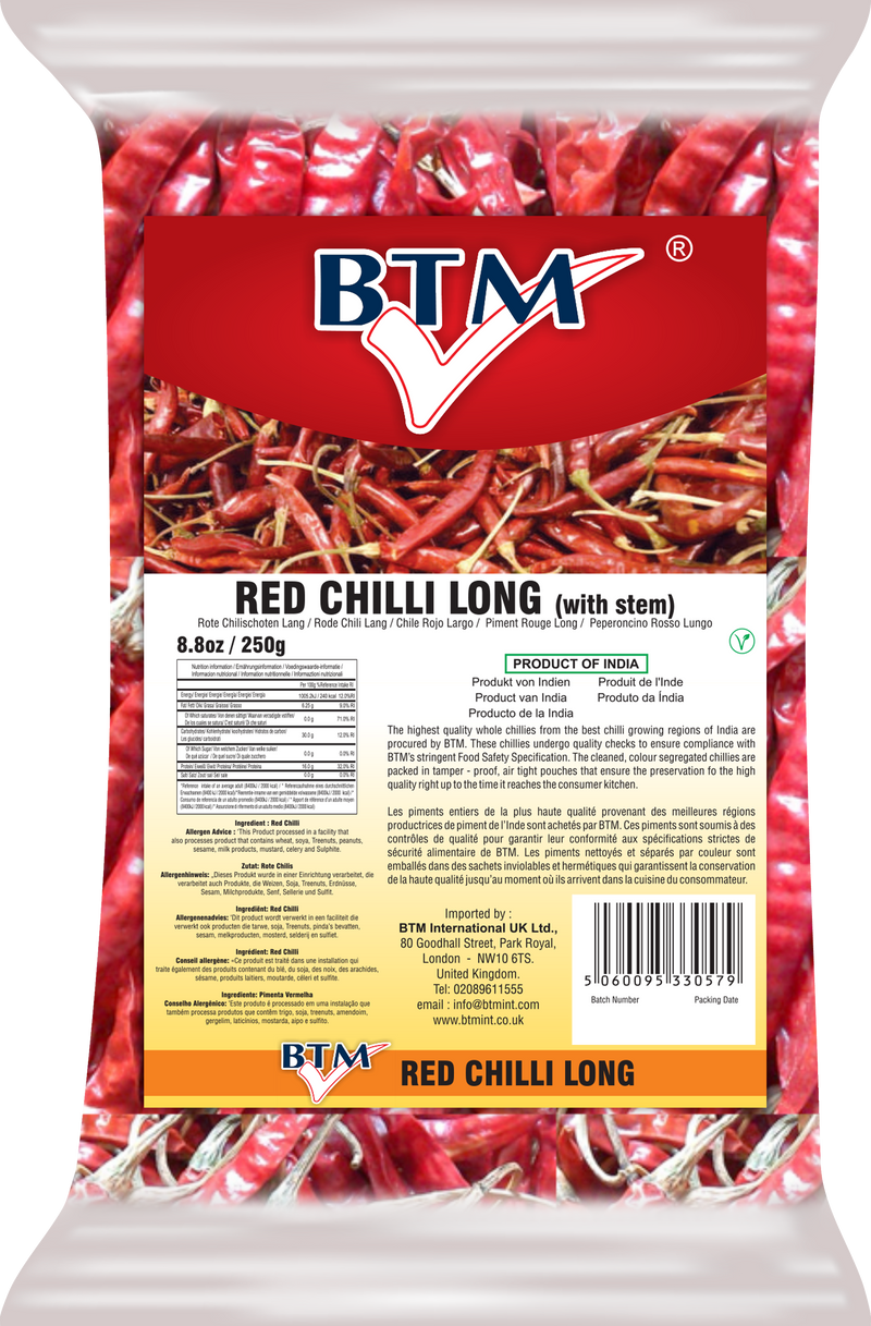 BTM RED CHILLI LONG 100G