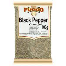 FUDCO BLACK PEPPER COARSE 100G POWDER