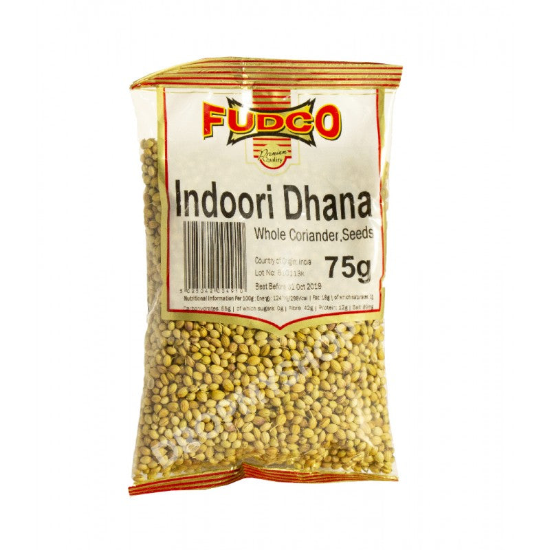 FUDCO CORIANDER SEEDS 75G INDOORI DHANA