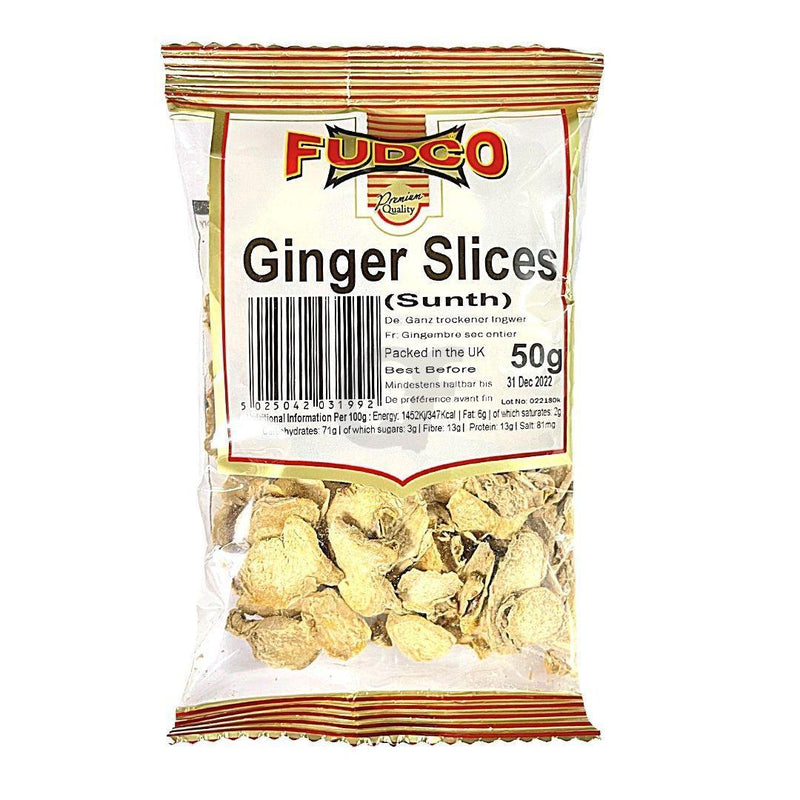 FUDCO GINGER SLICES 50G